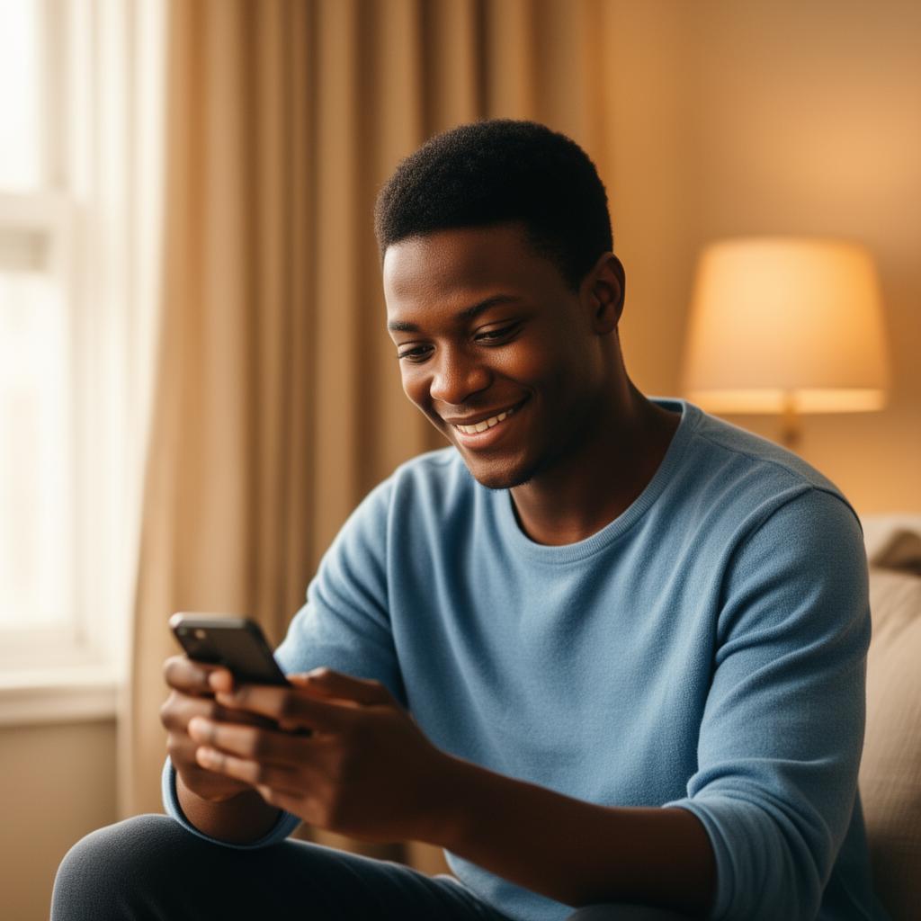 Recipient receiving an envelope notification on their phone